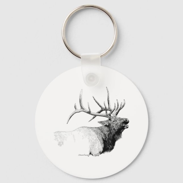 Bull Elk Schlüsselanhänger (Vorderseite)