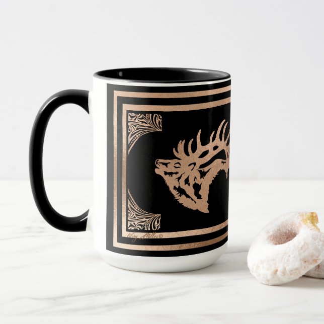 Bull Elk Tasse (Mit Donut)