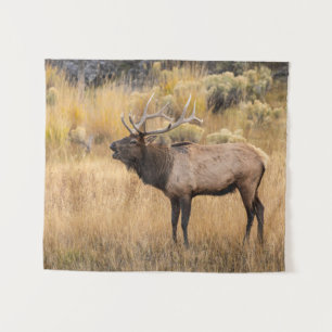 Bull Elk Yellowstone-Nationalpark Wandteppich