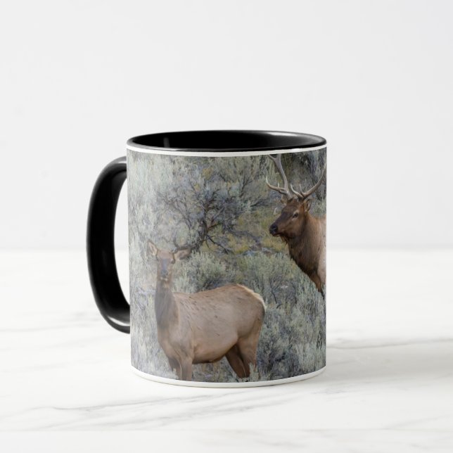 Bull Elk | Yellowstone-Nationalpark, Wyoming Tasse (Vorderseite Links)