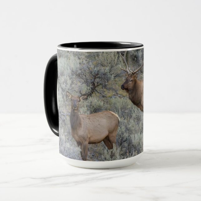 Bull Elk | Yellowstone-Nationalpark, Wyoming Tasse (Vorderseite Links)