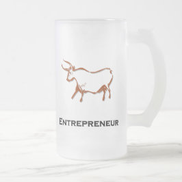 Bull Entrepreneur Brown Mattglas Bierglas