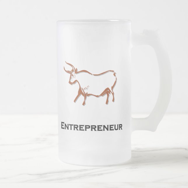 Bull Entrepreneur Brown Mattglas Bierglas (Rechts)