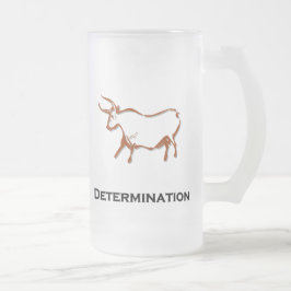 Bull Entschlossenheit Brown Mattglas Bierglas