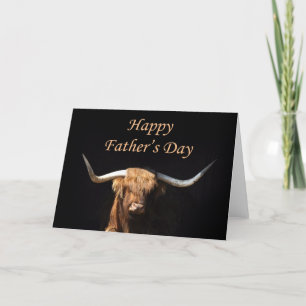Bull Father's Day Card Karte
