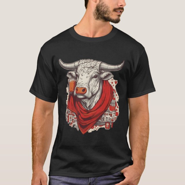 Bull feria Bier euskadi und baskisches Land T-Shirt (Vorderseite)