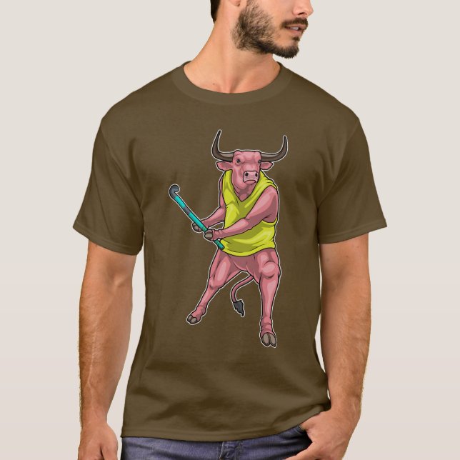 Bull Field Hockey Hockey-Stick T-Shirt (Vorderseite)