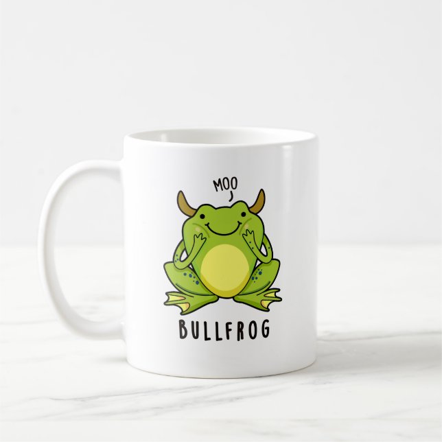 Bull Frog Funny Animal Frog Puff Kaffeetasse (Links)