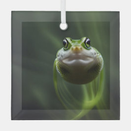 Bull Frog Tadpole Ornament Aus Glas