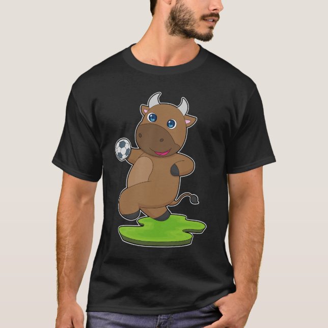 Bull Handball player Handball Sports T-Shirt (Vorderseite)