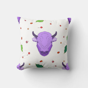 Bull, heilig, Misteloe und Beeren. Das Symbol Kissen