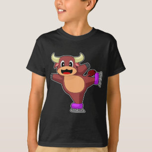 Bull Ice Skaten Ice Skate T-Shirt