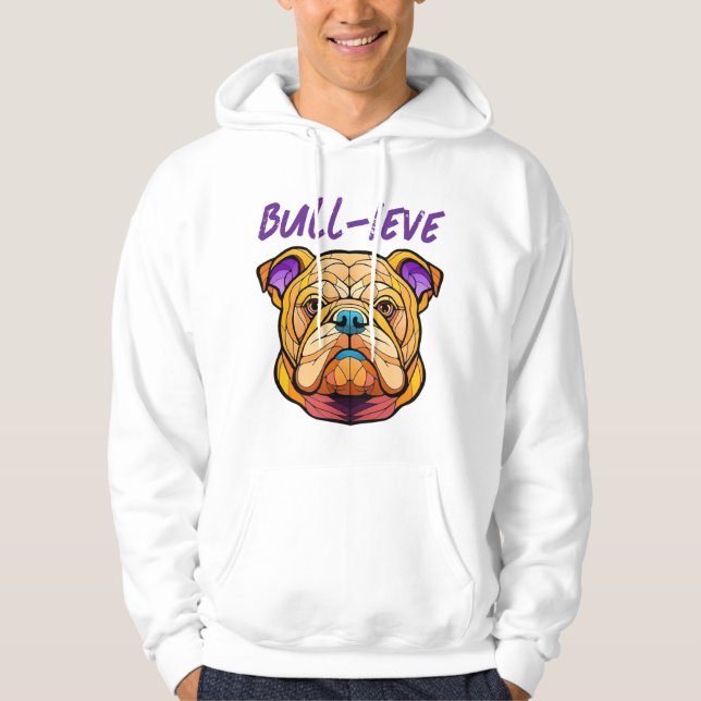 Bull-ieve in Art Men's Basic Hooded Sweatshirt (Vorderseite)