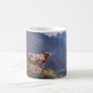 Bull in den Alpen (von Eugène Burnand) Kaffeetasse