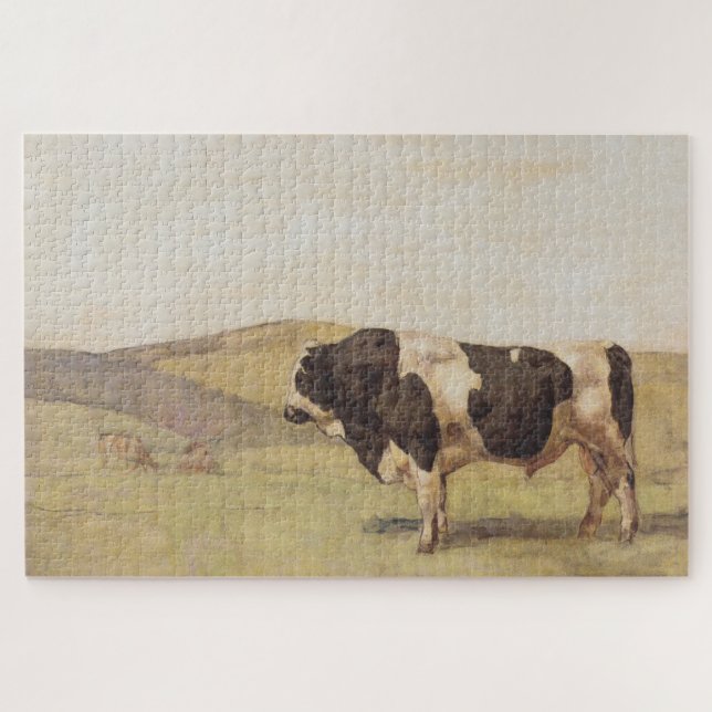 Bull in einer Schweizer Landschaft (von Ferdinand  (Horizontal)