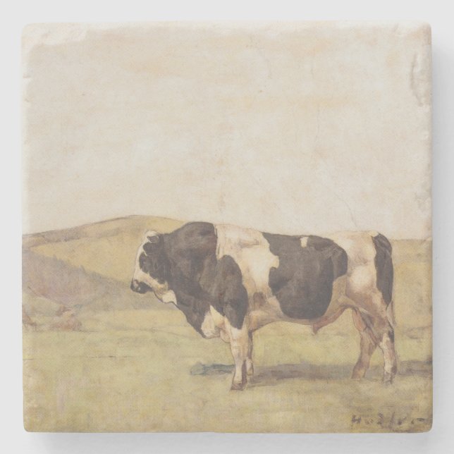 Bull in einer Schweizer Landschaft (von Ferdinand  Steinuntersetzer (Vorderseite)