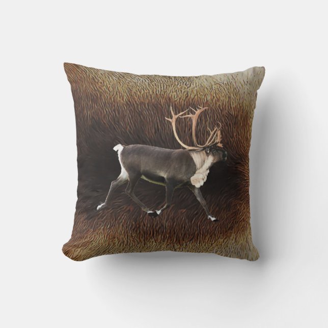 Bull Kariou (Reindeer) Kissen (Vorderseite)