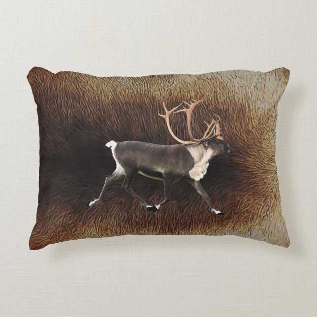 Bull Kariou (Reindeer) Zierkissen (Vorderseite)