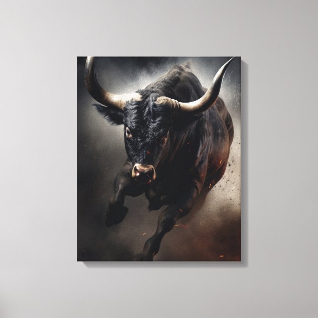 Bull Leinwand Art (Vorderseite)