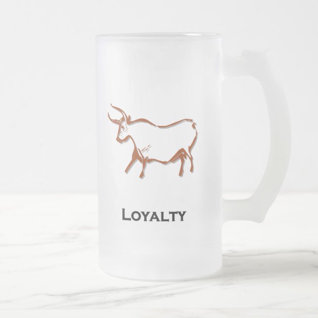 Bull Loyalty Brown Mattglas Bierglas (Rechts)
