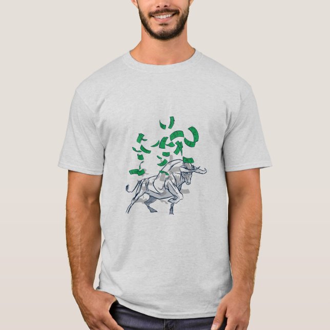 Bull Market Flying Money T-Shirt (Vorderseite)