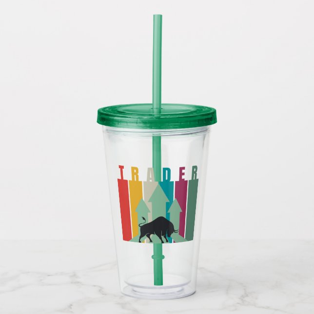 Bull market Trader | Simple design  Acryltrinkbecher (Vorderseite)