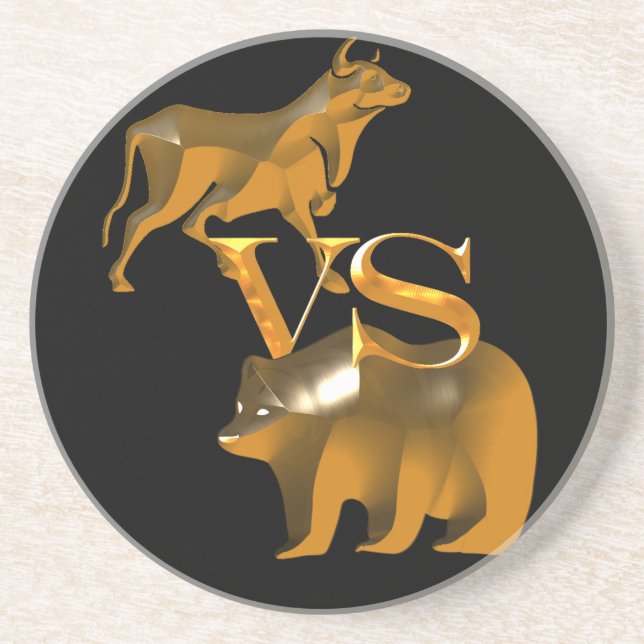 Bull Market VS Bear Market Getränkeuntersetzer (Vorne)