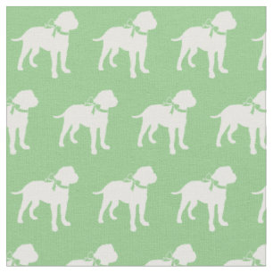 Bull Mastiff Hund Silhouette Bullmastiff Sage Gree Stoff