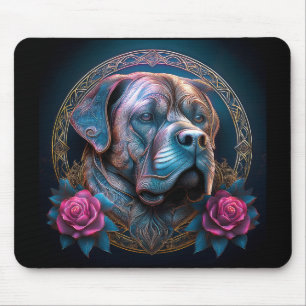 Bull Mastiff Peers durch ein Zeitportal Mousepad