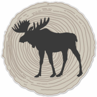 Bull Moose Animal Nature Rustic Aufkleber