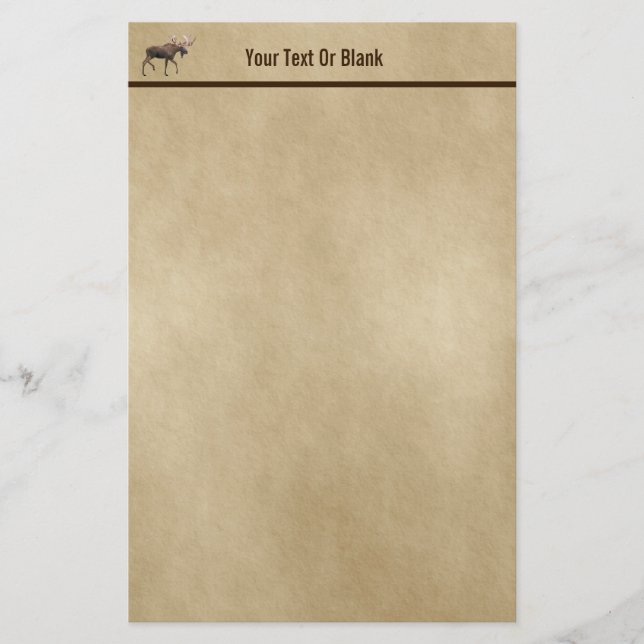 Bull Moose auf altem Papier (Vorderseite)