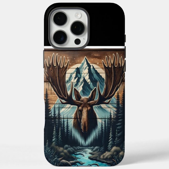 Bull Moose Mountain Lighter iPhone 16 Pro Max Hülle (Rückseite)