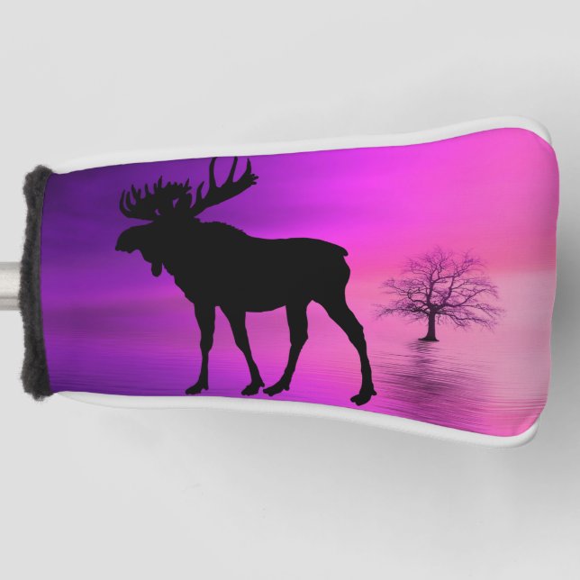 Bull Moose-Silhouette Golf Headcover (Vorderseite)