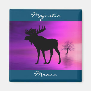 Bull Moose-Silhouette Magnet