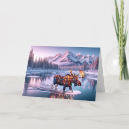 BULL MOSE CHRISTMAS - CHRISTMAS BAUM ZERSTÖRT FEIERTAGSKARTE