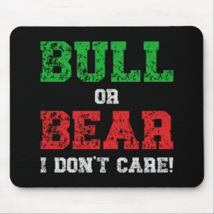 Bull oder Bär, ich mag keine Grunge Maus Pad Mousepad