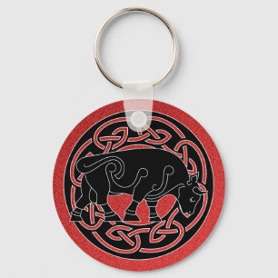 Bull of Prosperity - Celtic Knüpfarbeit Schlüssela Schlüsselanhänger