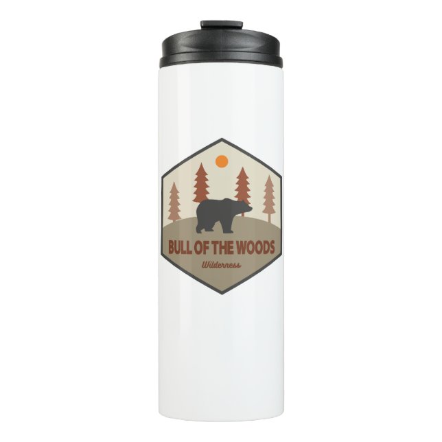 Bull of the Woods Wilderness Oregon Bear Thermosbecher (Vorderseite)