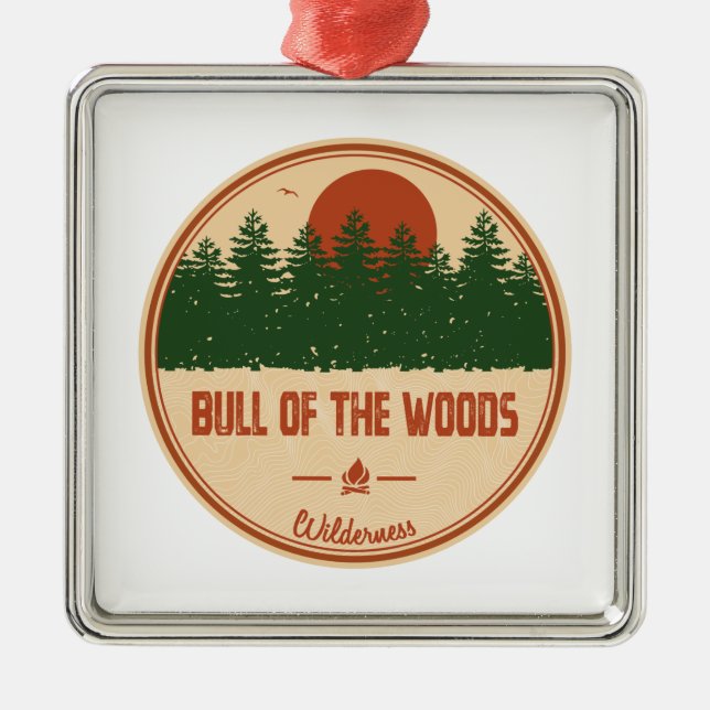 Bull of the Woods Wilderness Oregon Ornament Aus Metall (Vorne)
