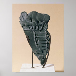 Bull Palette, von Abydos, c.3500-3100 v. Chr. Poster
