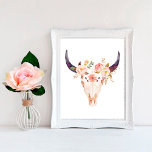 Bull Print, Boho Room Decor, Boho Wall Art Poster<br><div class="desc">Bull Print,  Boho Room Decor,  Boho Decor,  Boho Prints,  Bohemian Decor,  Cow Skull Wall Art,  Bull Skull Wall Decor,  Boho Poster,  Wall Prints</div>
