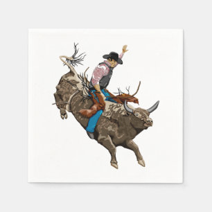 Bull Reiten Rodeo Cowboy Serviette