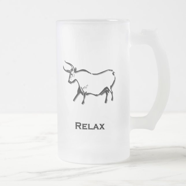 Bull Relax Black Mattglas Bierglas (Rechts)