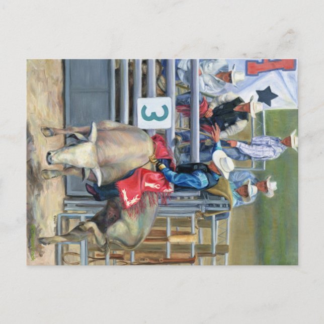 Bull Ride Postkarte (Vorderseite)
