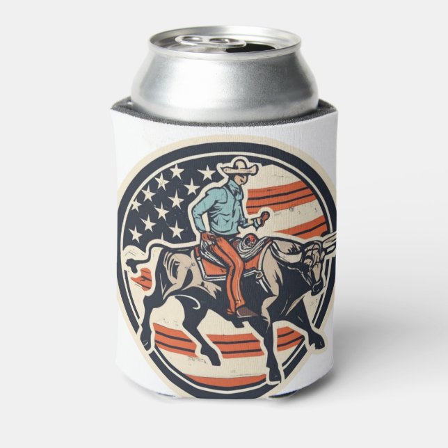 Bull Rider Cowboy Can Cooler Dosenkühler (Kanne Rückseite)