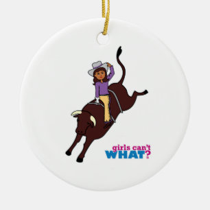 Bull Rider Dark Keramik Ornament