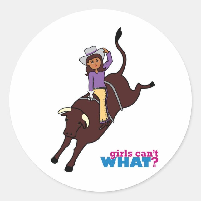 Bull Rider Dark Runder Aufkleber (Vorderseite)