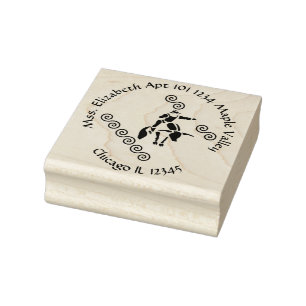 Bull Rider Family Zuhause Rücksendeadresse Gummistempel