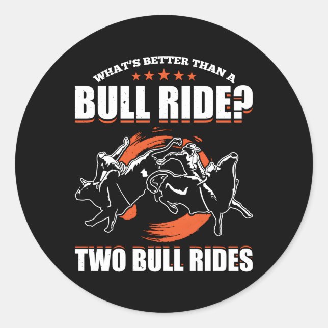 Bull Rider Rodeo Athlete Future Bu Runder Aufkleber (Vorderseite)