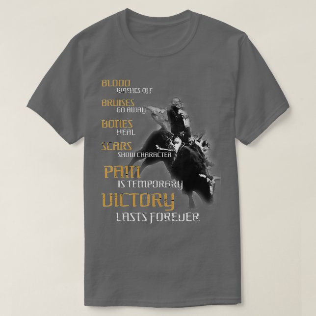 Bull Rider Texas Ranch Cowboy Weste T-Shirt (Design vorne)